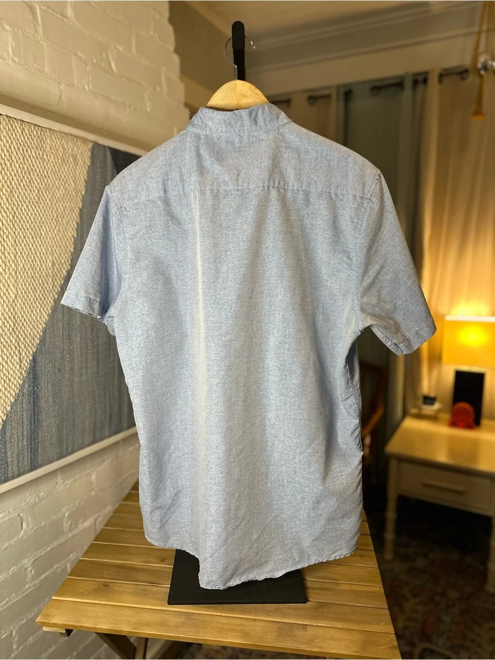 Molokai Surf Co Blue Button Up Collared Shirt